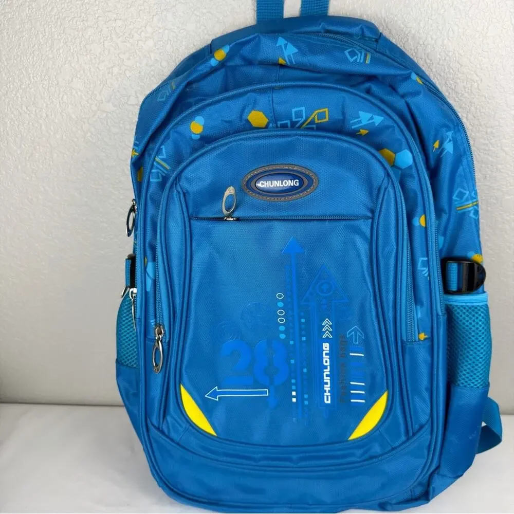 Geometric-Print Backpacks for Teen Boys School
